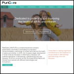 Screen shot of the Puricore International Ltd website.