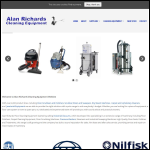 Screen shot of the Alan Richards Cleaning Equipment website.
