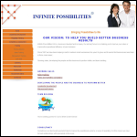 Screen shot of the Infinite Possibilities Ltd website.