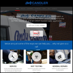 Screen shot of the Andy Candler Motor Engineers Ltd website.