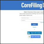Screen shot of the Corefiling Ltd website.
