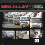Screen shot of the Mix-n-lay Concrete Supplies (Southern) Ltd website.