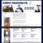 Screen shot of the Crabtree Construction Ltd website.