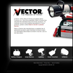 Screen shot of the Vector Freight Ltd website.