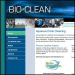 Screen shot of the Bio-clean Ltd website.