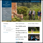 Screen shot of the Duke of Kent School website.