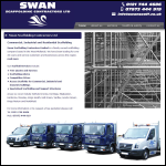 Screen shot of the Swan Scaffolding Contractors Ltd website.