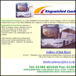 Screen shot of the Kingswinford Coachways Ltd website.