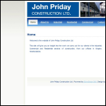 Screen shot of the John Priday Construction Ltd website.