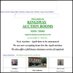 Screen shot of the Kingsway Auction Rooms Ltd website.