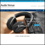 Screen shot of the Audio Venue Ltd website.