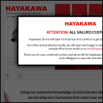 Screen shot of the Hayakawa International (UK) Ltd website.