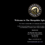 Screen shot of the The Shropshire Spice Company Ltd website.