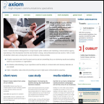 Screen shot of the Axiom Marketing & Management Ltd website.