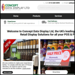 Screen shot of the Concept Data Display Ltd website.