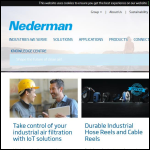 Screen shot of the Nederman Ltd website.