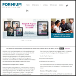 Screen shot of the Formium Development website.