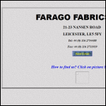 Screen shot of the Farago Fabrics Ltd website.