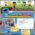 Screen shot of the Holtspur Pre-school website.