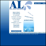 Screen shot of the Aqua Leisure International Ltd website.