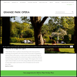 Screen shot of the Grange Park Opera website.