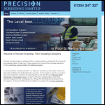 Screen shot of the Precision Screeding Ltd website.