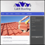 Screen shot of the L and B Roofing website.