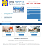 Screen shot of the Salop Removals website.