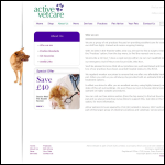 Screen shot of the Active Vetcare Ltd website.