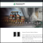 Screen shot of the Hansen Corporation Europe Ltd website.