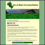 Screen shot of the Isle of Skye Accommodation website.