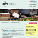 Screen shot of the Love Removals website.