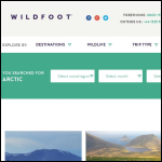 Screen shot of the Wildfoot Travel website.
