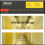 Screen shot of the Offerfair Self Storage website.