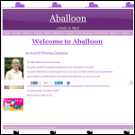 Screen shot of the Aballoon website.