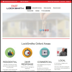 Screen shot of the Fast Locksmith Oxford website.