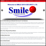 Screen shot of the Smile Data Security Ltd website.