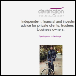 Screen shot of the Dartington Wealth Management website.