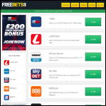 Screen shot of the Free Bets GB website.