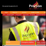 Screen shot of the Procyon Fire & Security Ltd website.