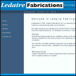 Screen shot of the Ledaire Fabrications Ltd website.