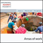 Screen shot of the Engineers Against Poverty website.