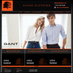 Screen shot of the Alpha Clothing Co. (Taunton) Ltd website.
