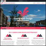 Screen shot of the KW Design Nottingham website.