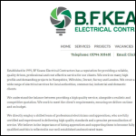 Screen shot of the B F Keane Electrical Contractors Ltd website.