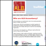 Screen shot of the Alb Accountancy Ltd website.