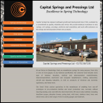 Screen shot of the Capital Springs & Pressings Ltd website.
