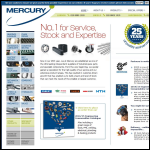 Screen shot of the Mercury Bearings Ltd website.