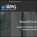 Screen shot of the Wizard Pro-Gear Ltd website.