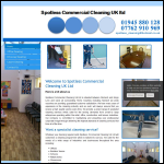 Screen shot of the Spotless Cleaning (Lincs) Ltd website.